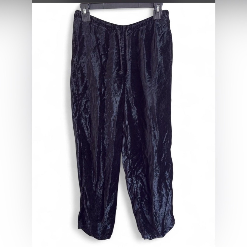 GAP Vintage Black Crushed Velvet Trousers